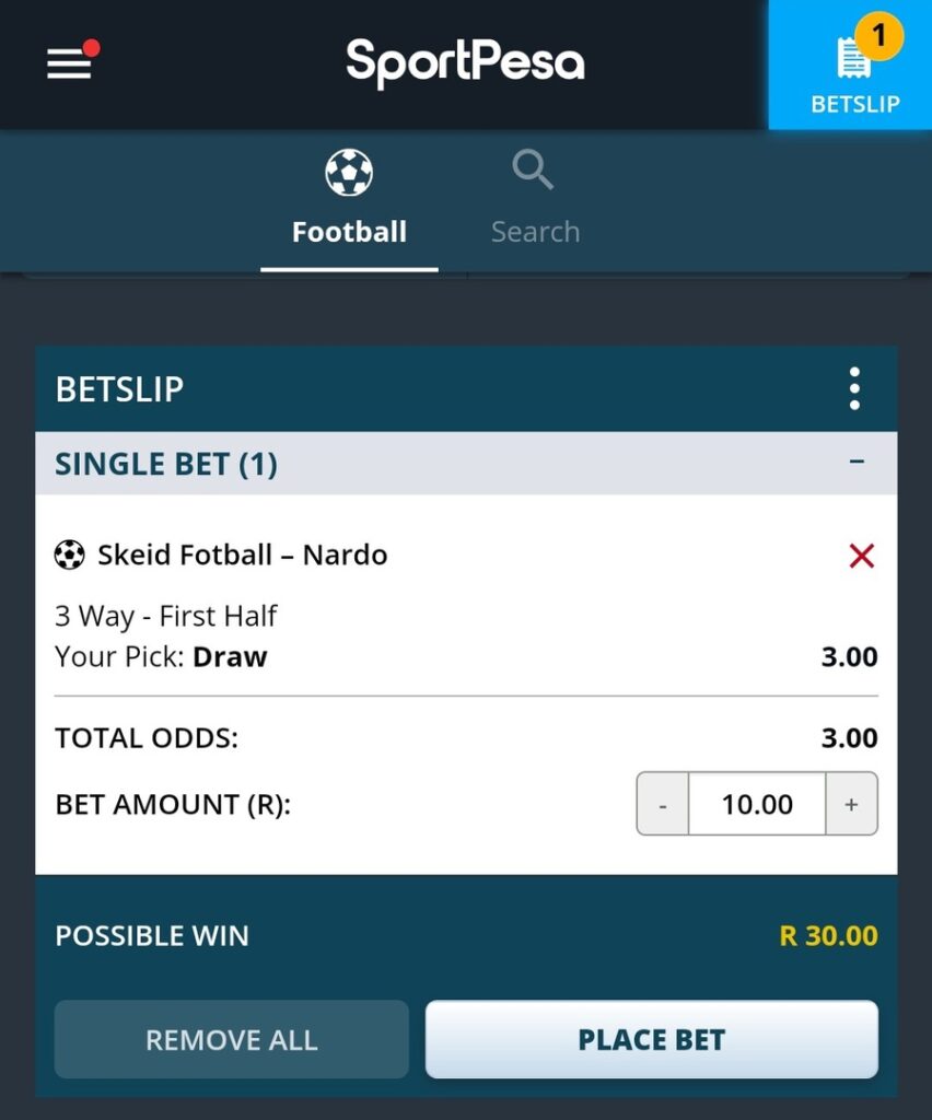 SportPesa bets