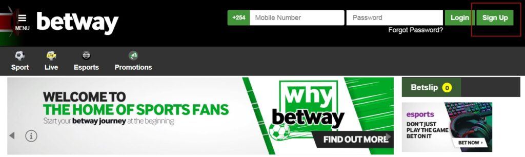 Betway Registration in South Africa