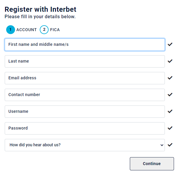 InterBet Registration