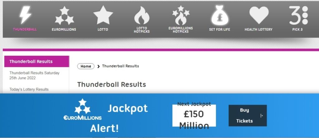 Thunderball Lotto